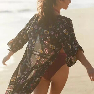Anthropologie Pintucked Floral Robe